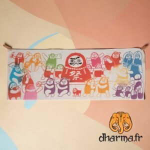 Tenugui, décoration murale daruma