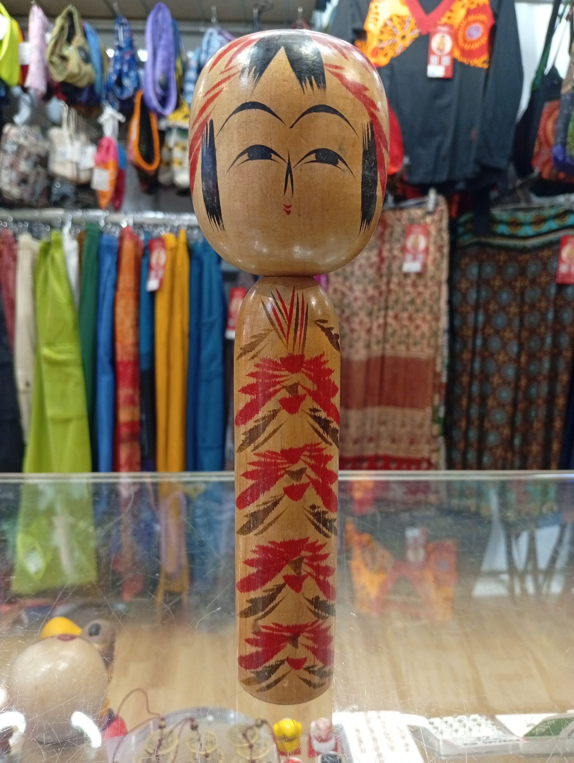 Lampe Torche Ancienne En Forme De Poupée Kokeshi, Vintage Japon, Années 70, état Occasion