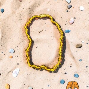 Collier en ambre jaune pour bébé, perles irrégulières