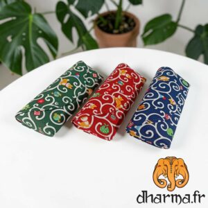 Étui à lunettes shiba-inu rigide en coton