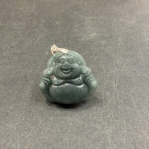 Pendentif Bouddha rieur en jade du Myanmar